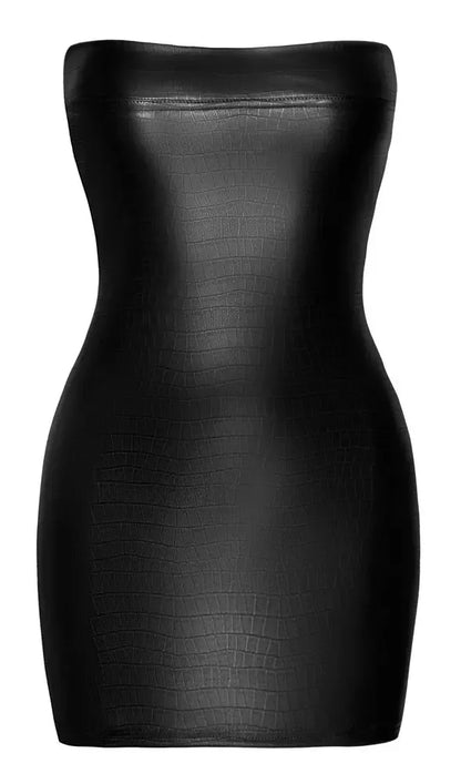 Noir Tube suknelė XL juodos spalvos su krokodilo odos imitacijos efektu