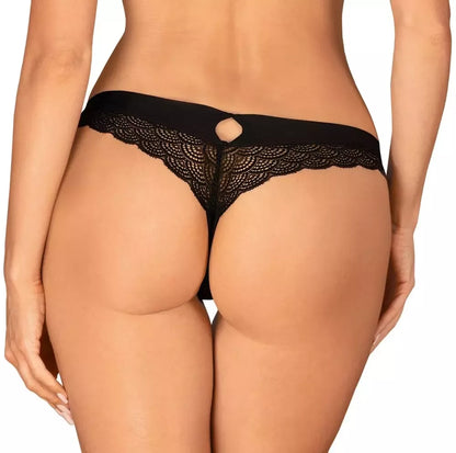 „Obsessive Chemeris“ juodos nėriniuotos kelnaitės M/L – elegantiškas tamprus dizainas