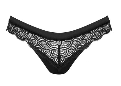 „Obsessive Chemeris“ juodos nėriniuotos kelnaitės M/L – elegantiškas tamprus dizainas