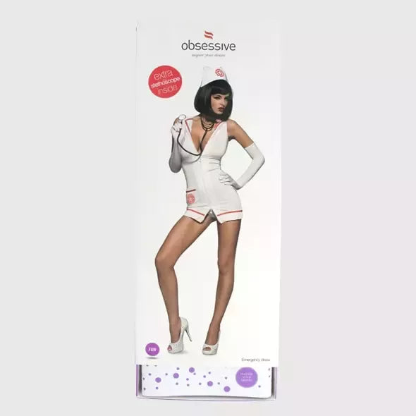 Obsessive Emergency Uniform Set S/M – slaugytojos stiliaus kostiumas, pilnas komplektas