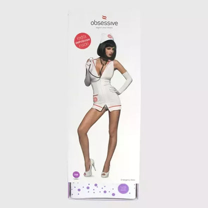Obsessive Emergency Uniform Set S/M – slaugytojos stiliaus kostiumas, pilnas komplektas