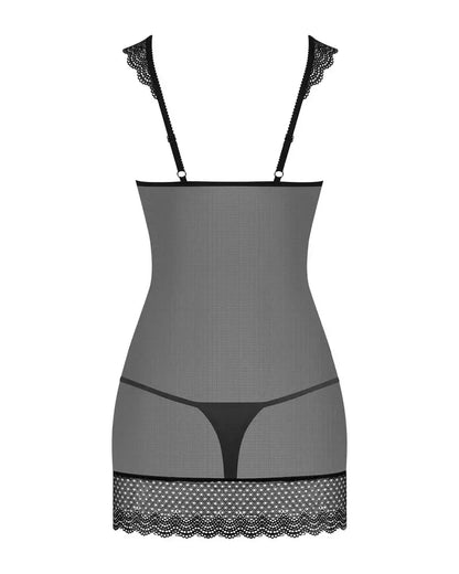 Obsessive OBS Chemise S/M – elegantiški nėriniai, reguliuojamas prigludimas