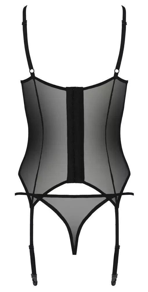 Passion Zinnia Corset L/XL – Eco Collection, permatomas nėrinių komplektas