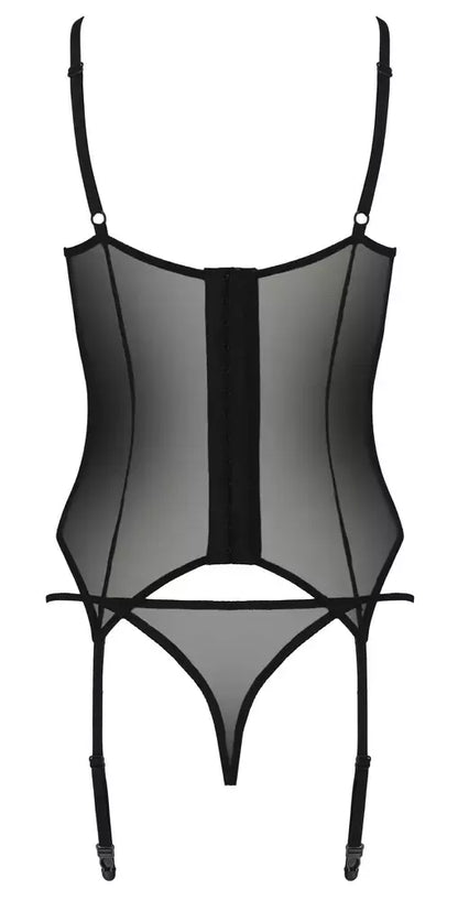 Passion Zinnia Corset L/XL – Eco Collection, permatomas nėrinių komplektas