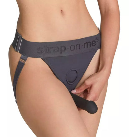 Strap-on-me Unique Harness pilki – reguliuojami mikropluošto diržai, vienas dydis