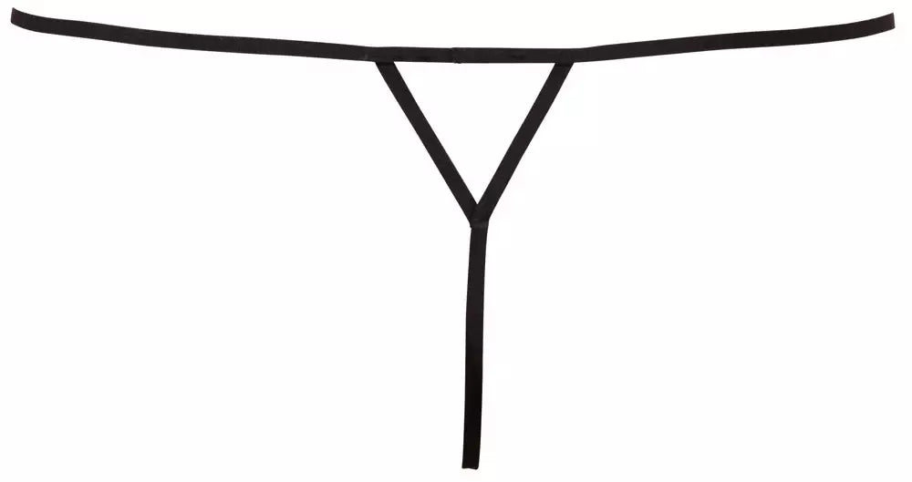 String Starfish M/L kelnaitės – dirželių dizainas su dekoratyviniais perlais, juodos