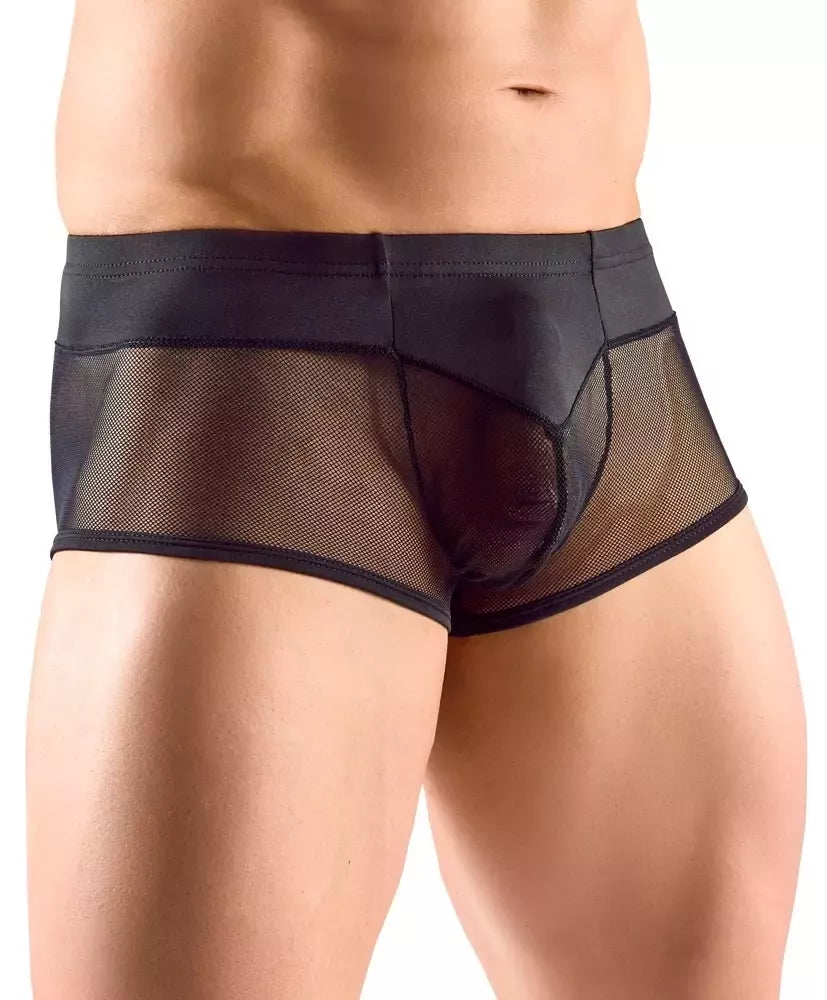 Svenjoyment 2XL dydžio vyriškos juodos tinklinio audinio ir mikropluošto patogios kelnaitės