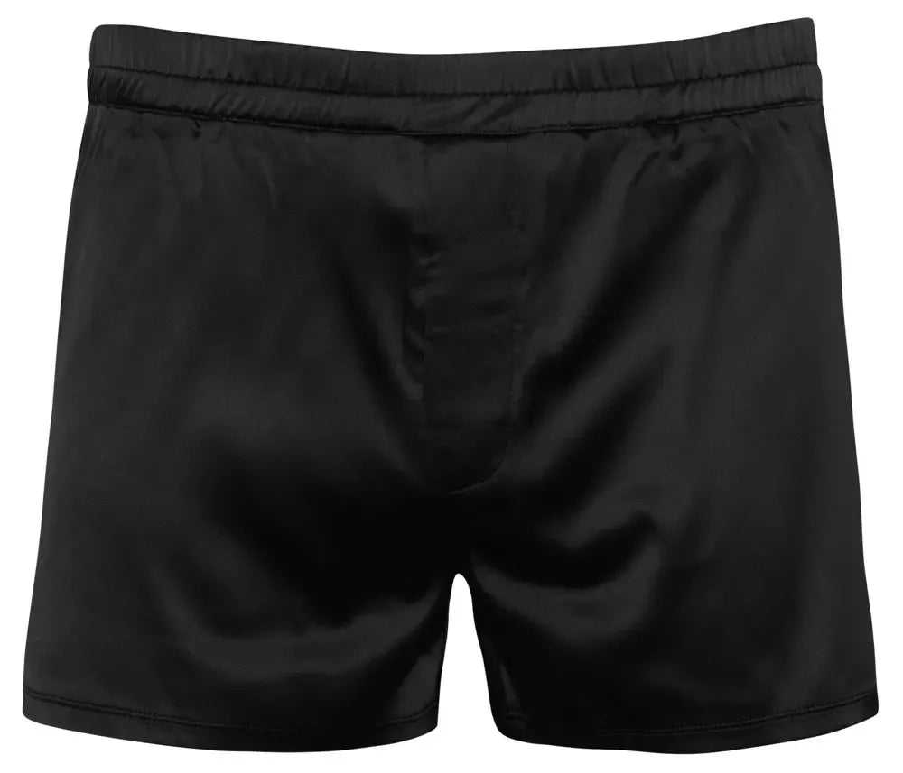 Svenjoyment atlasinės juodos vyriškos bokserės 2XL – patogus laisvas modelis