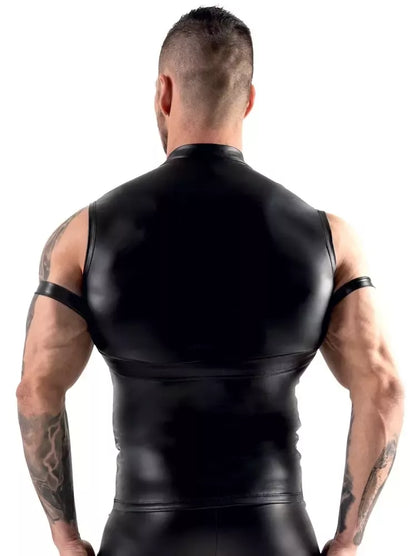 Svenjoyment Bondage Top Black S su reguliuojamais rankų diržais