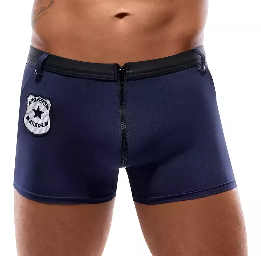 Svenjoyment Boxer Briefs Police Style tamsiai mėlynos spalvos, dydis M, patogaus prigludimo