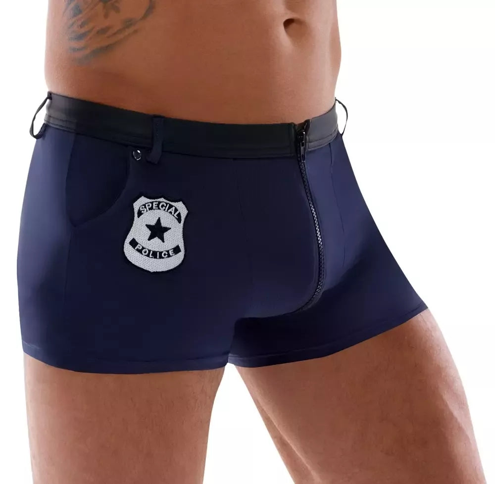 Svenjoyment Boxer Briefs Police Style tamsiai mėlynos spalvos, dydis M, patogaus prigludimo