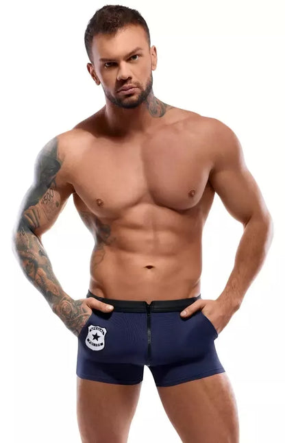 Svenjoyment Boxer Briefs Police Style tamsiai mėlynos spalvos, dydis M, patogaus prigludimo