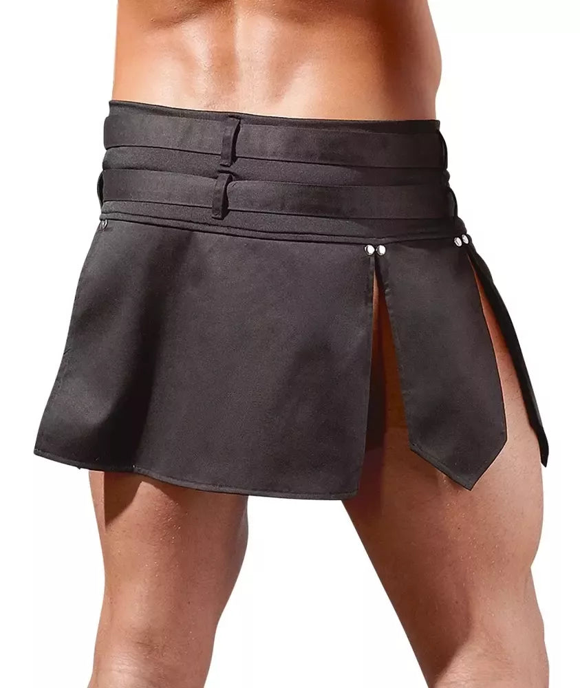 Svenjoyment Gladiator-Style vyriškas sijonas XL, juodas, su tampriu liemeniu