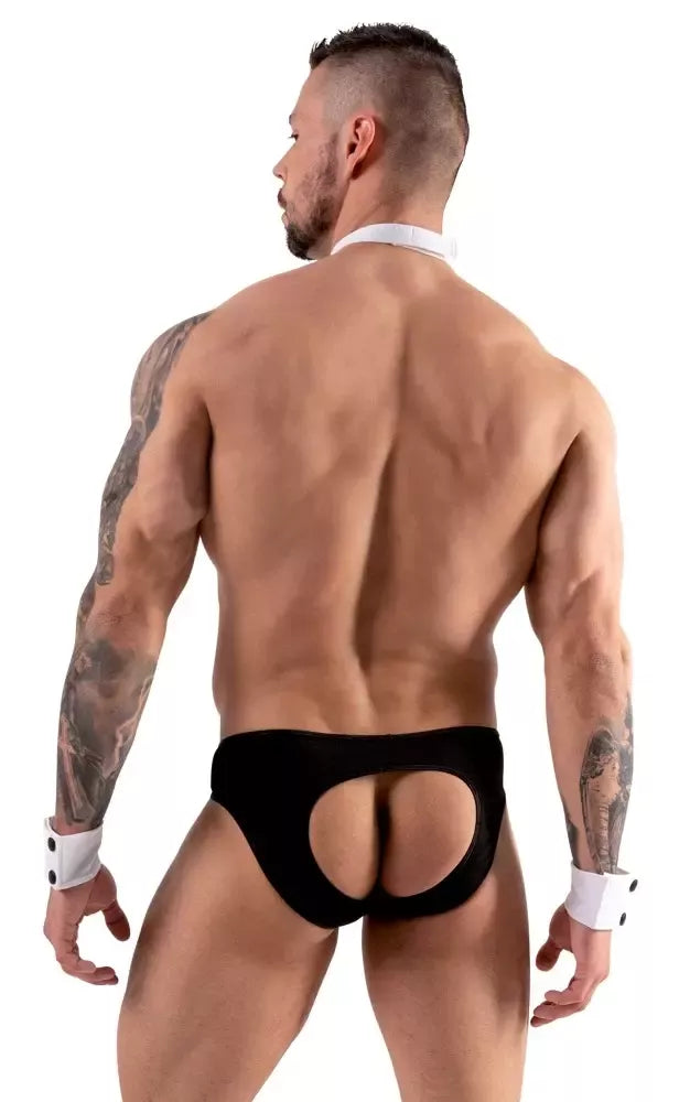 Svenjoyment Jock Briefs rinkinys su dryžuotomis detalėmis ir aksesuarais, S dydis