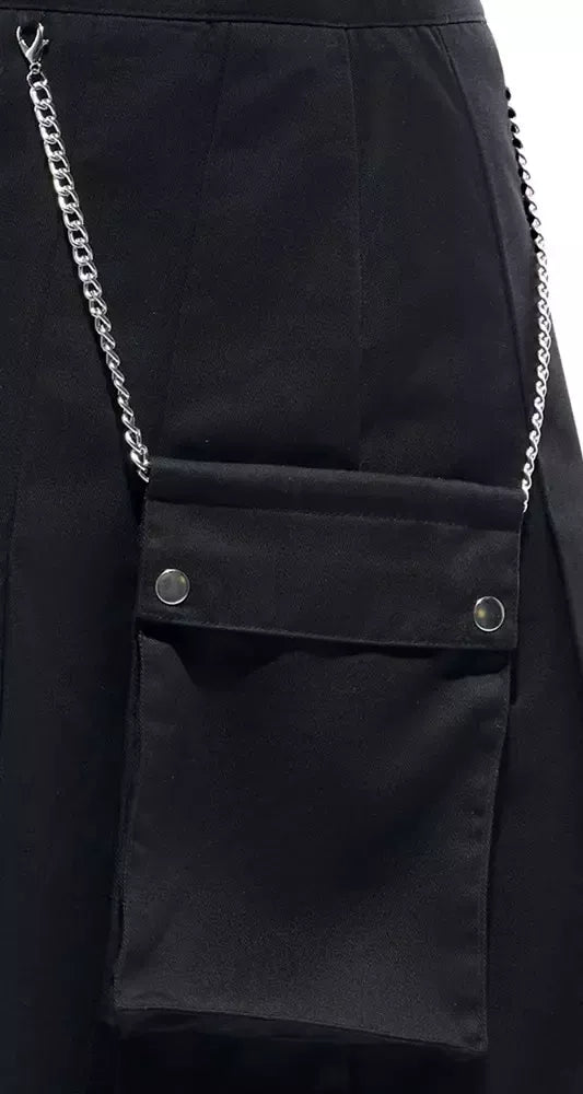 Svenjoyment Kilt Black XL – klasikinis klostuotas sijonas su nuimama kišene