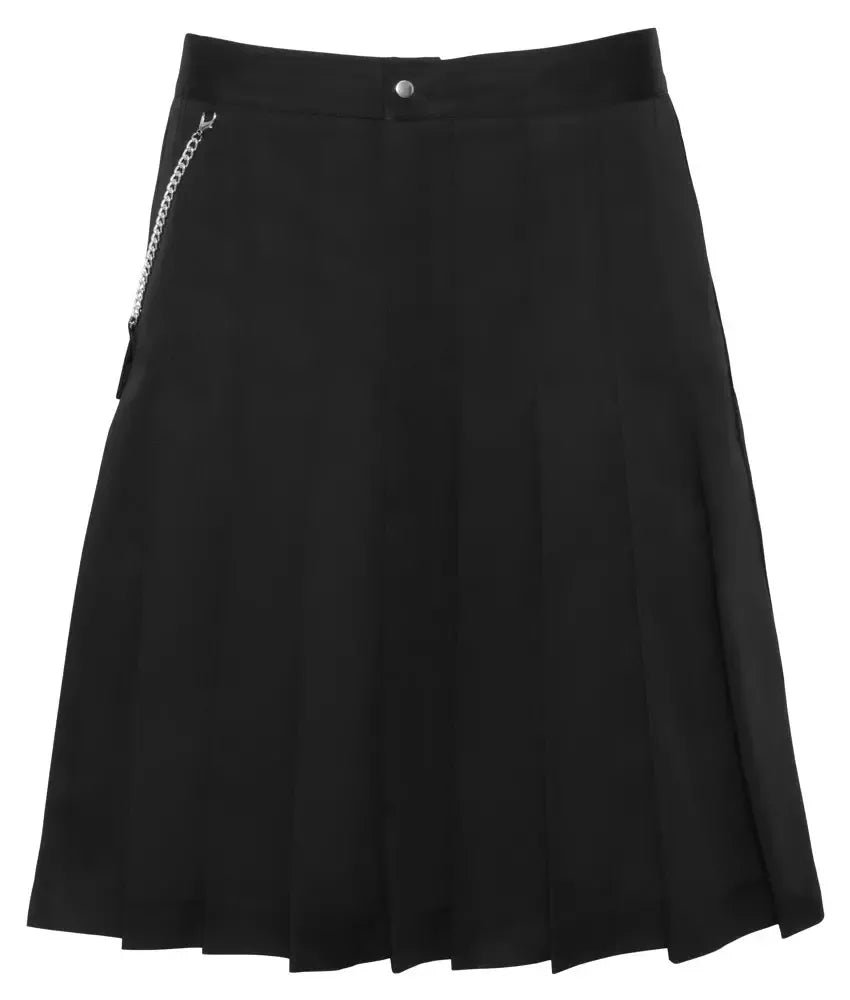 Svenjoyment Kilt Black XL – klasikinis klostuotas sijonas su nuimama kišene