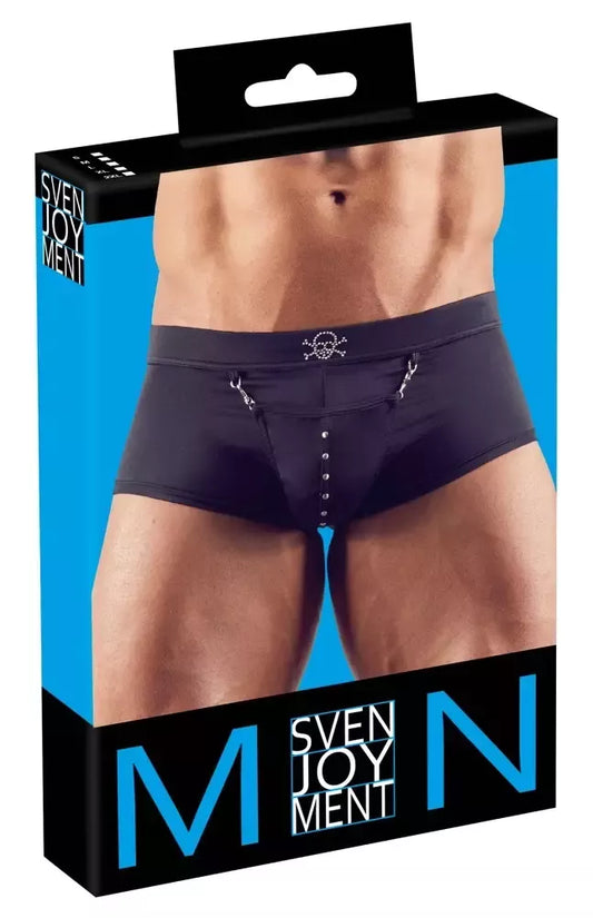 Svenjoyment Pirate Pants L su dekoratyvine kaukole ir padidinimo funkcija, juodos