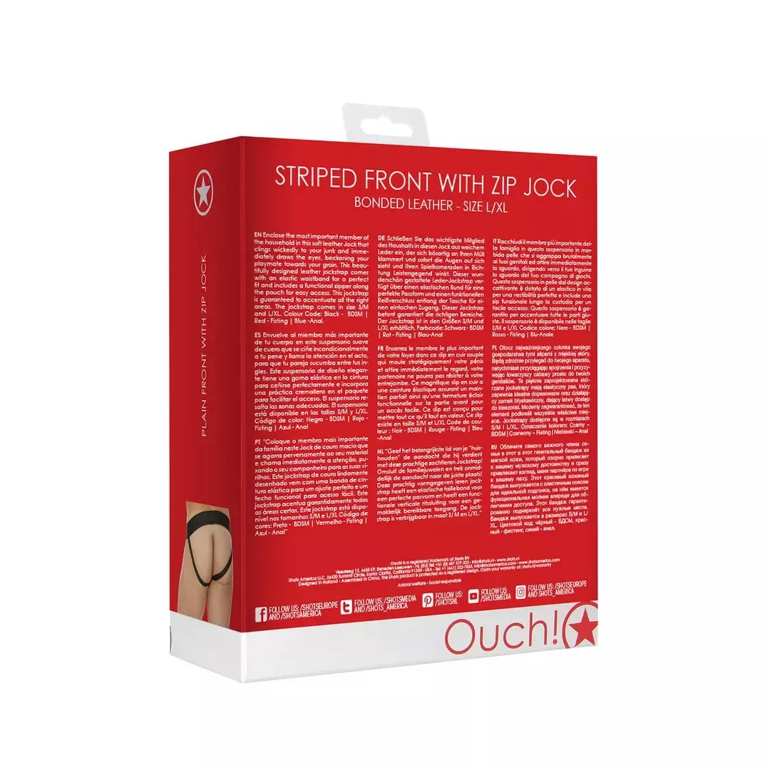 Svenjoyment vyriškas odinis dirželis su priekiniu užtrauktuku, juodas, L/XL