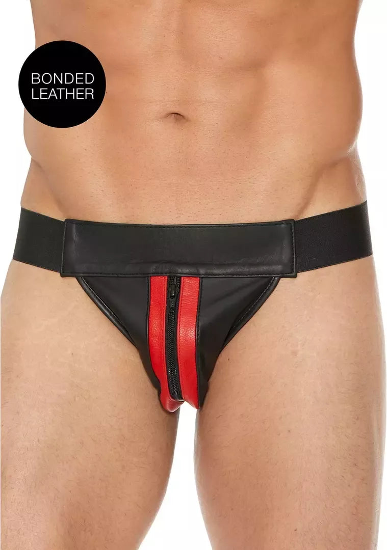 Svenjoyment vyriškas odinis dirželis su priekiniu užtrauktuku, juodas, L/XL