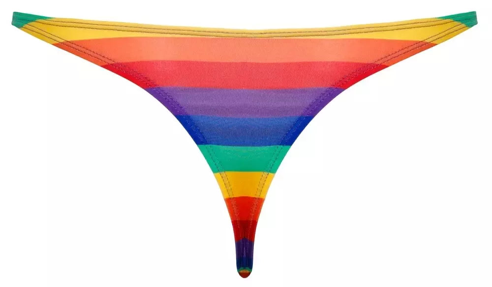 Svenjoyment vyriškos stringės Rainbow Stripes 2XL, patogios ir tamprios
