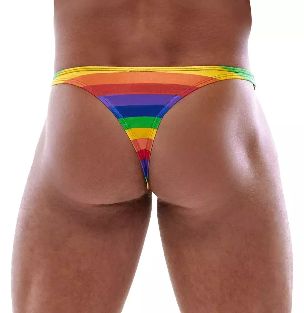Svenjoyment vyriškos stringės Rainbow Stripes 2XL, patogios ir tamprios