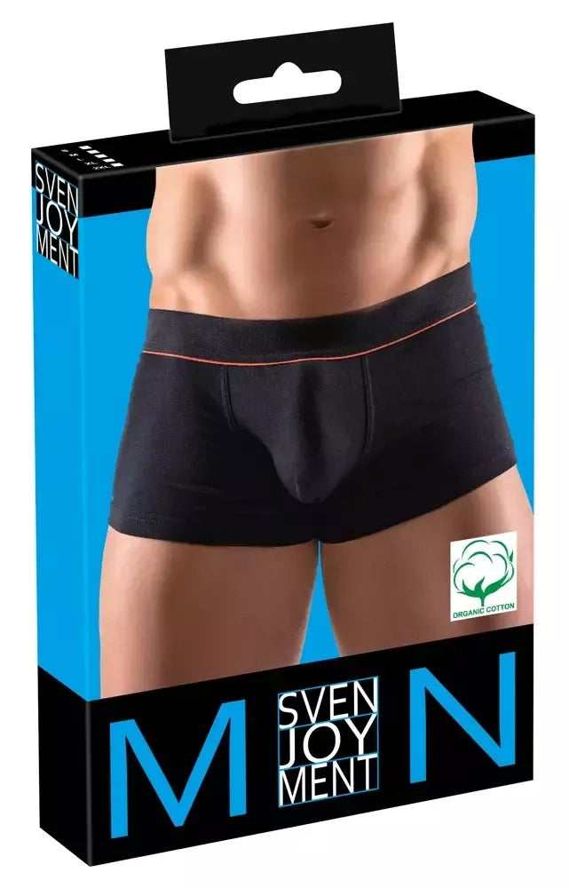 Svenjoyment vyriškos tamprios organinės medvilnės kelnaitės M, juodos/raudonos
