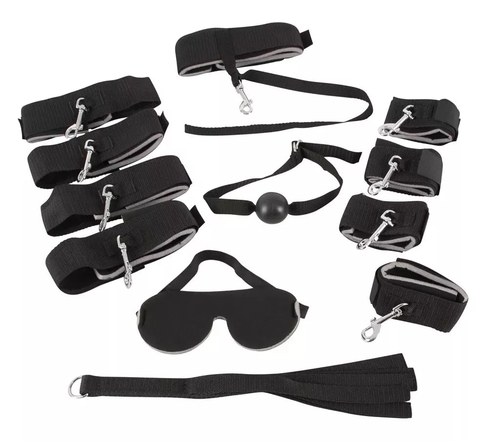 You2Toys Bondage Board Set – sulankstoma sistema su priedais, juoda, 120 cm