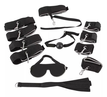 You2Toys Bondage Board Set – sulankstoma sistema su priedais, juoda, 120 cm