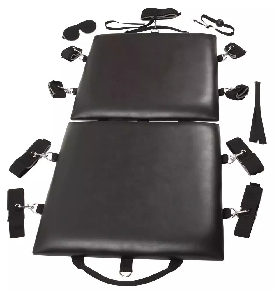 You2Toys Bondage Board Set – sulankstoma sistema su priedais, juoda, 120 cm