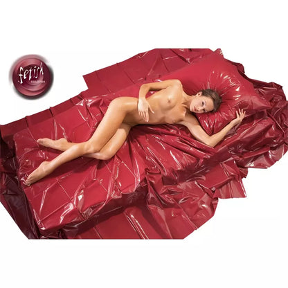 You2Toys Bordeaux raudonas vinilinis paklodės užtiesalas 200x230 cm, vandeniui atsparus paviršius