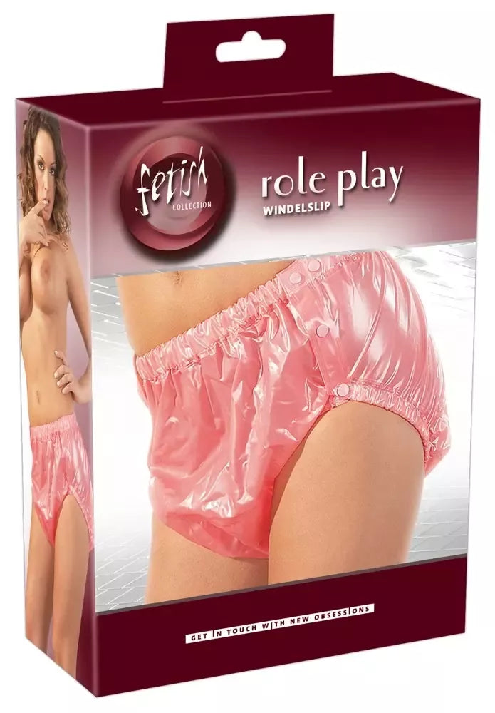 ZADO Diaper Briefs Pink M/L – permatomos unisex žaidimų šortai su spaudėmis