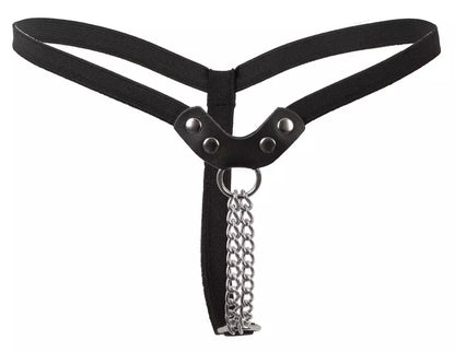 ZADO Imitation Leather String S/L su dekoratyvinėmis kniedėmis ir grandinėlėmis